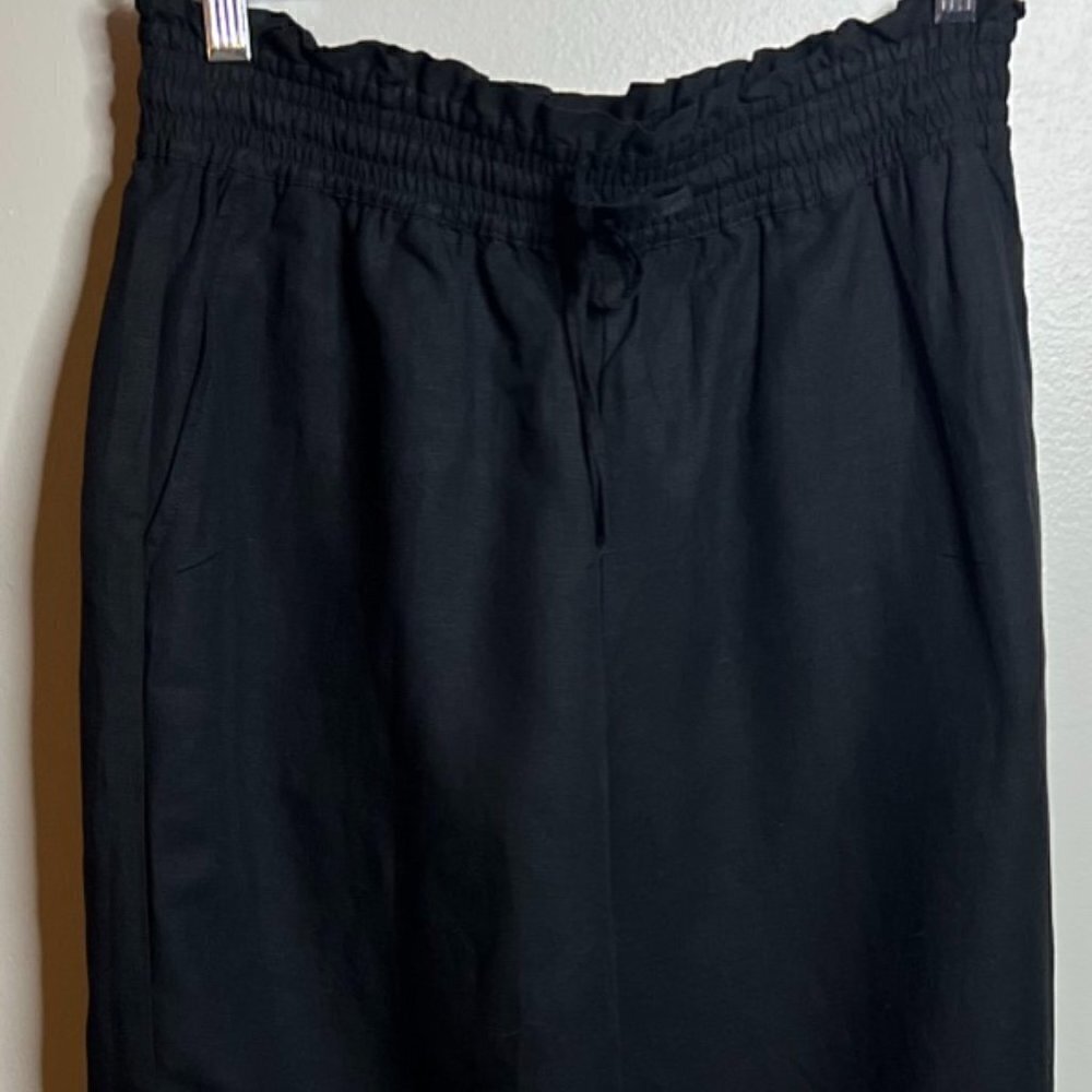BLANKNYC Linen Pull-On Drawstring Pants Size M